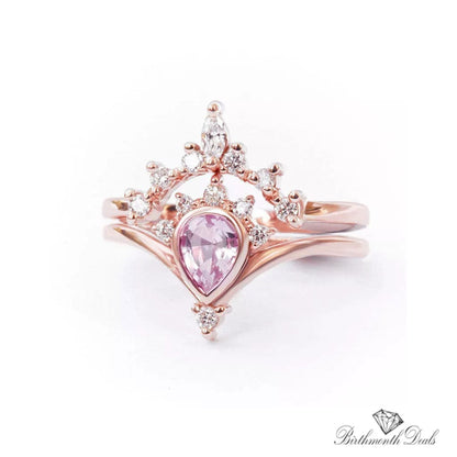 October Pink Tourmaline Birthstone Ring - Birthmonth Deals