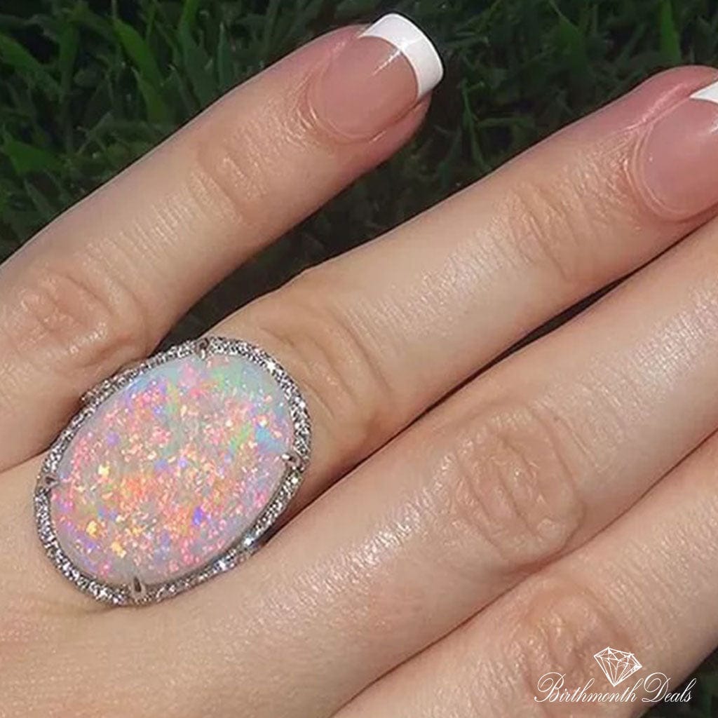 October Opal Birthstone Ring - Birthmonth Deals