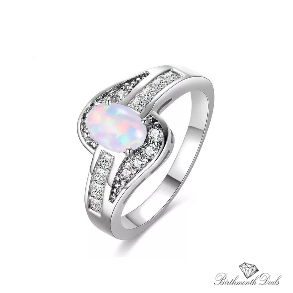 October Opal Birthstone Ring - Birthmonth Deals