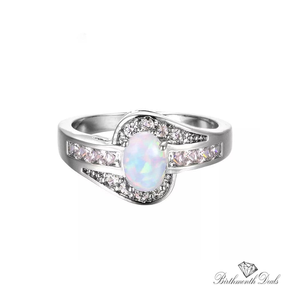 October Opal Birthstone Ring - Birthmonth Deals