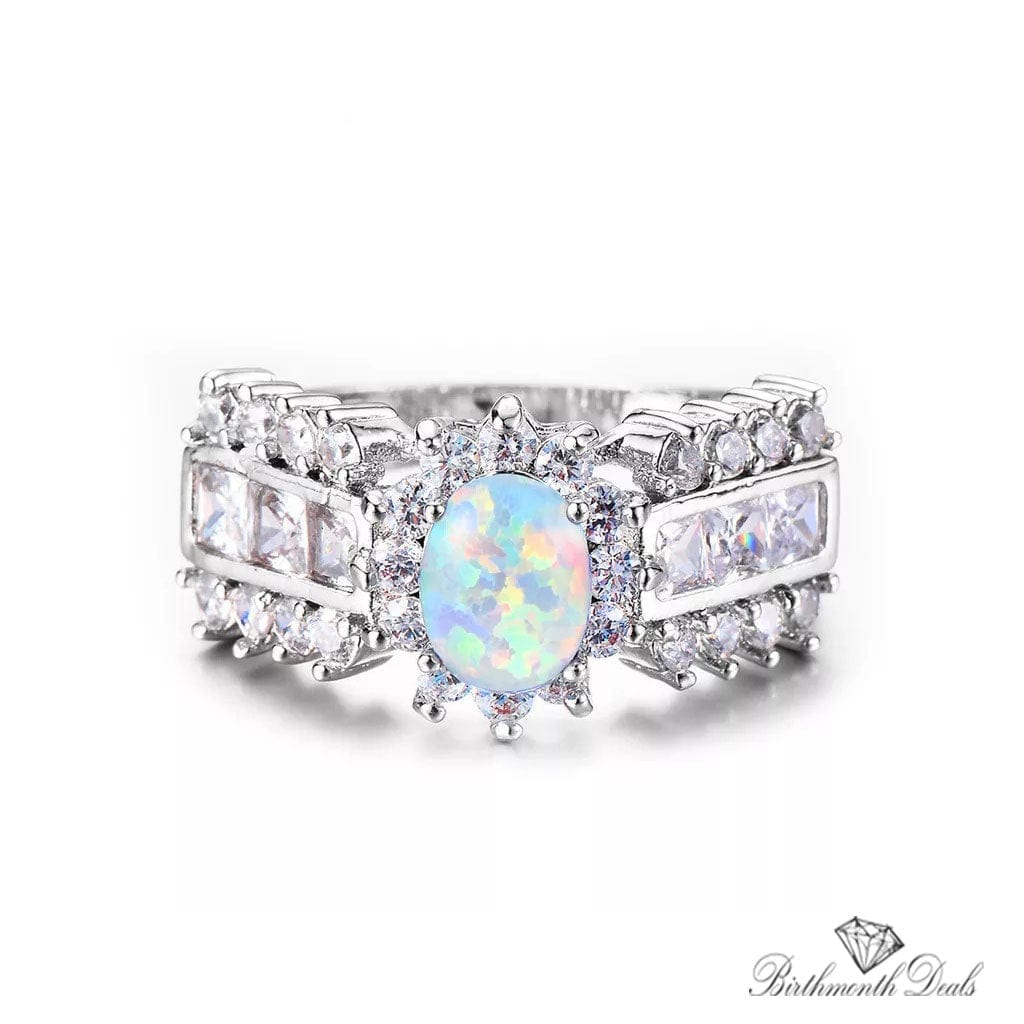 October Opal Birthstone Ring - Birthmonth Deals