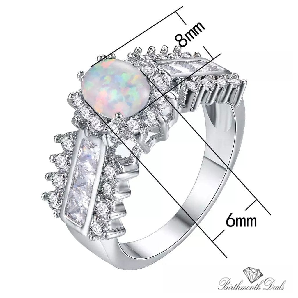 October Opal Birthstone Ring - Birthmonth Deals