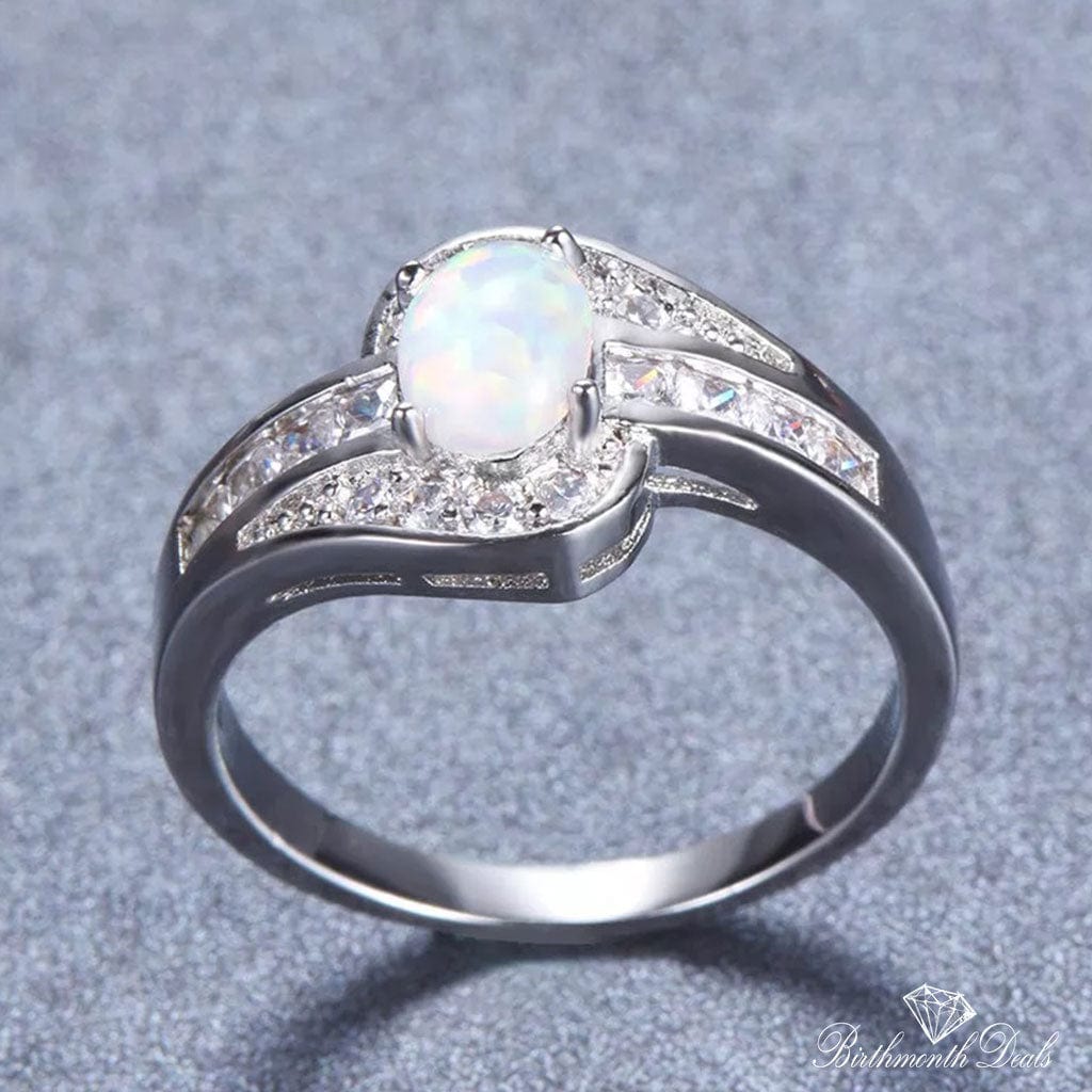 October Opal Birthstone Ring - Birthmonth Deals