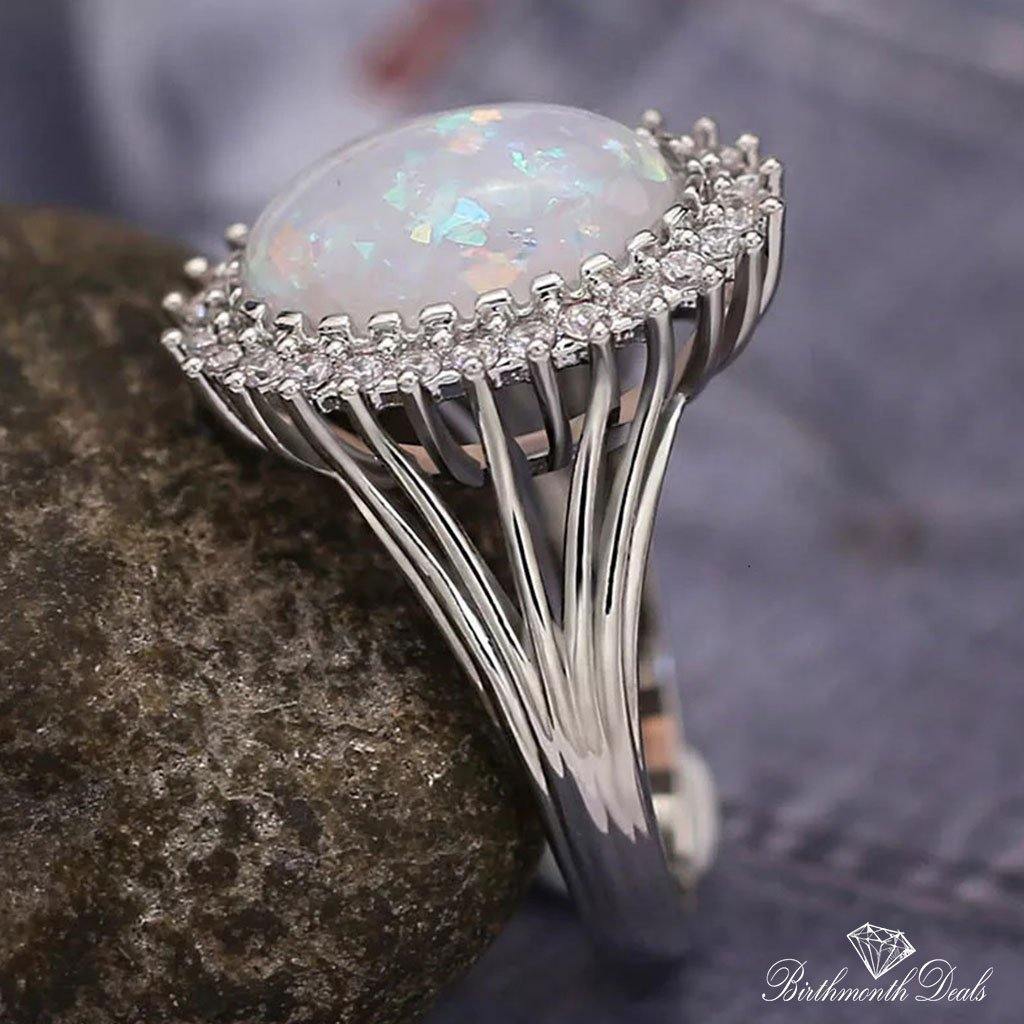 October Opal Birthstone Ring - Birthmonth Deals