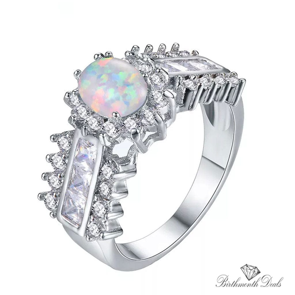 October Opal Birthstone Ring - Birthmonth Deals