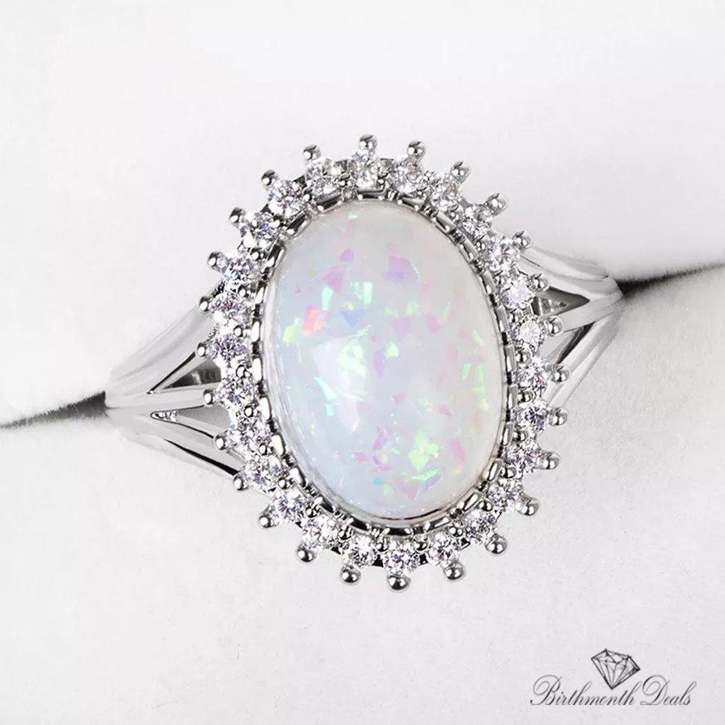 October Opal Birthstone Ring - Birthmonth Deals