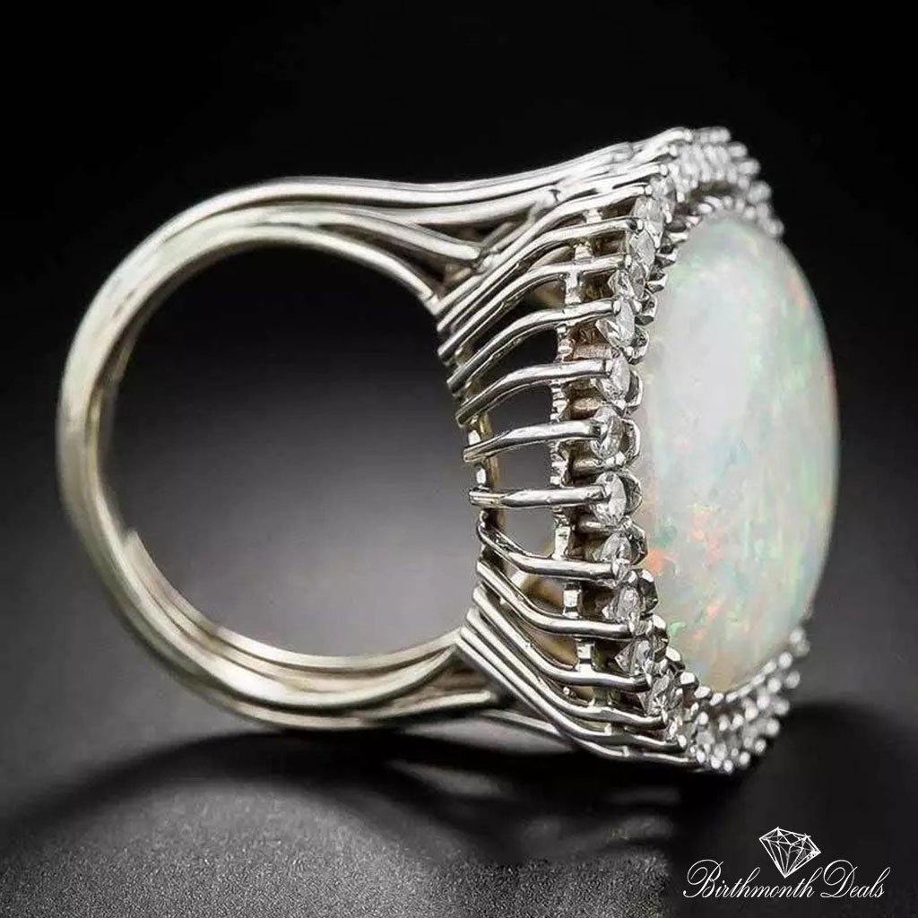 October Opal Birthstone Ring - Birthmonth Deals