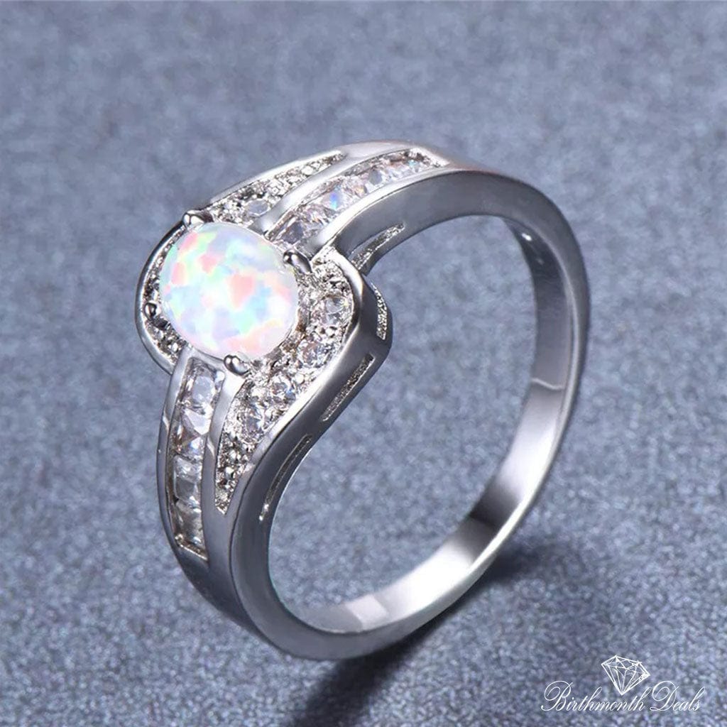 October Opal Birthstone Ring - Birthmonth Deals