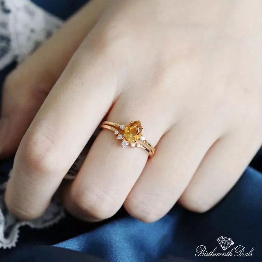 November Citrine Birthstone Ring - Birthmonth Deals