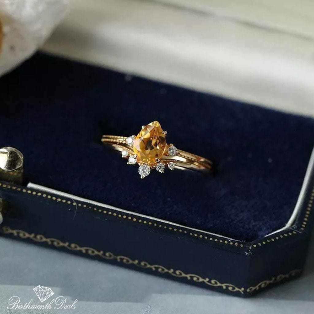 November Citrine Birthstone Ring - Birthmonth Deals