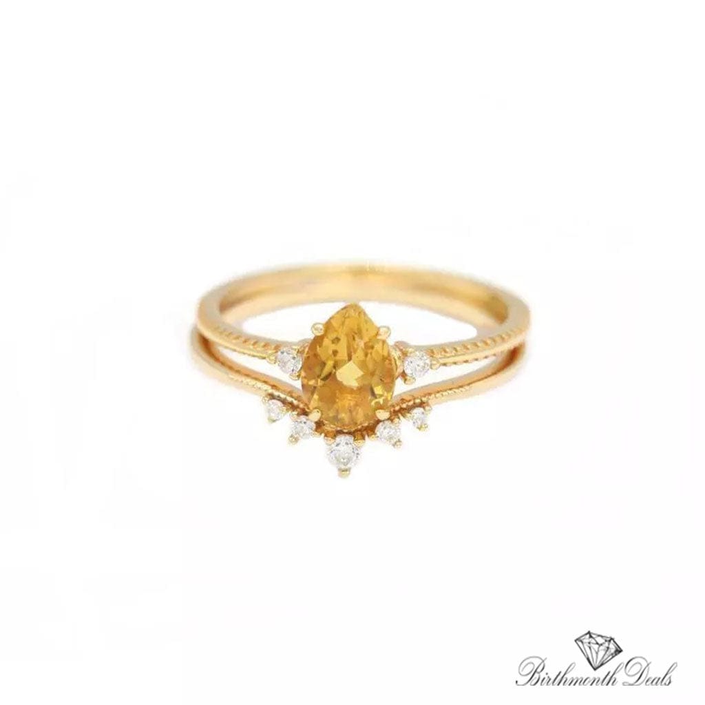 November Citrine Birthstone Ring - Birthmonth Deals