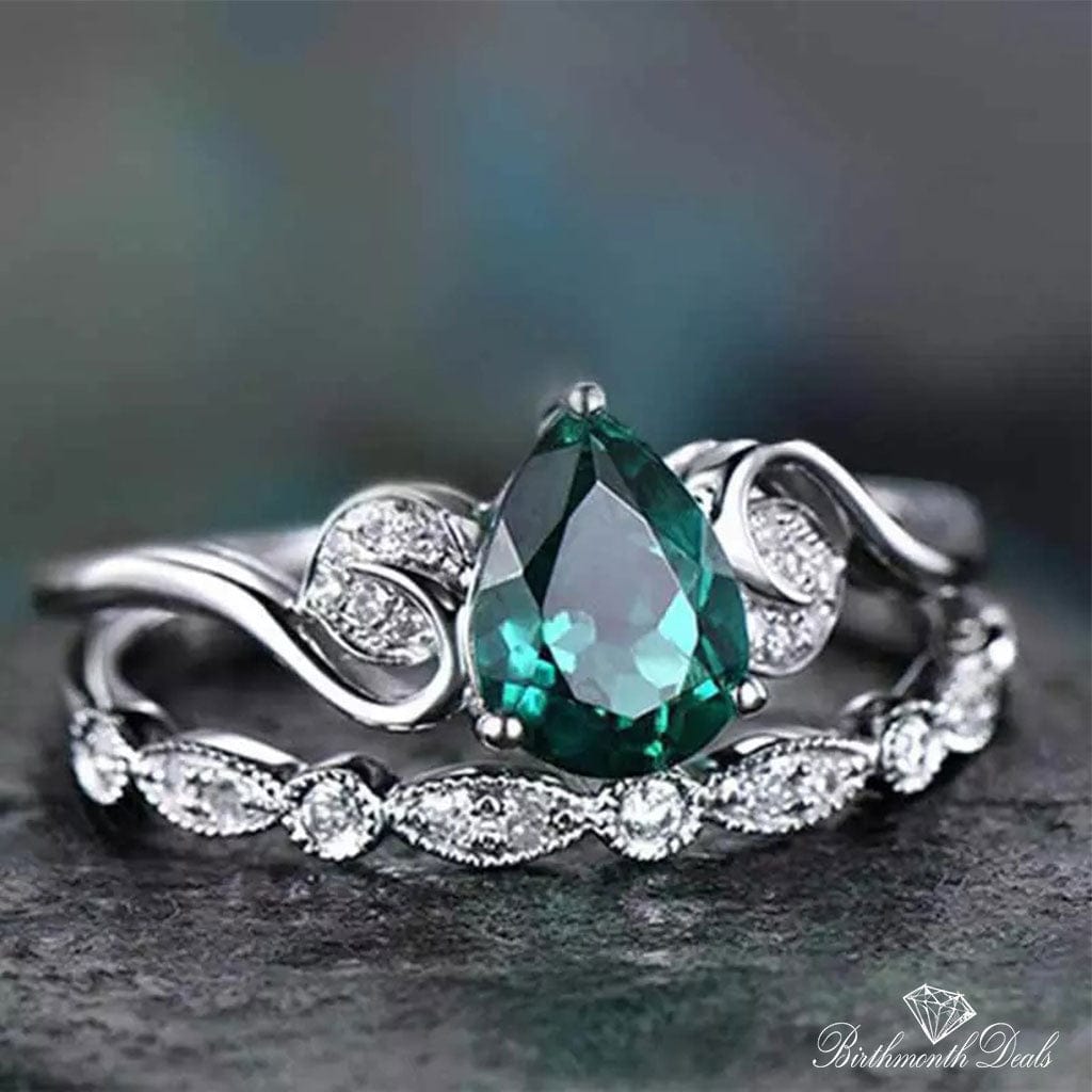 May Emerald Birthstone Stacking Ring - Birthmonth Deals