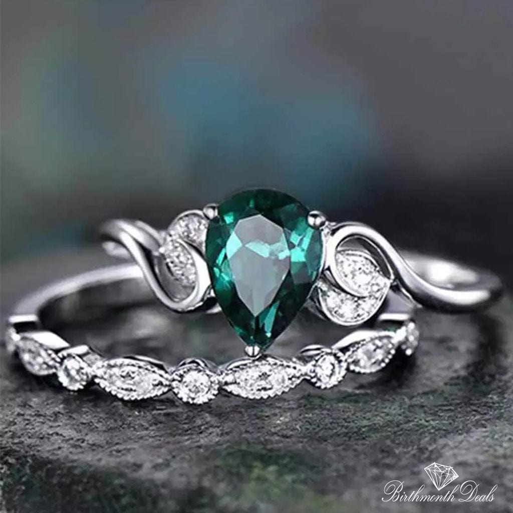 May Emerald Birthstone Stacking Ring - Birthmonth Deals