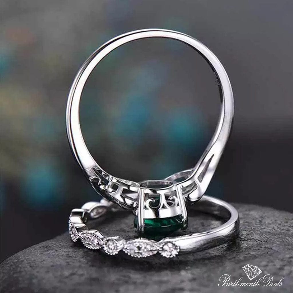 May Emerald Birthstone Stacking Ring - Birthmonth Deals