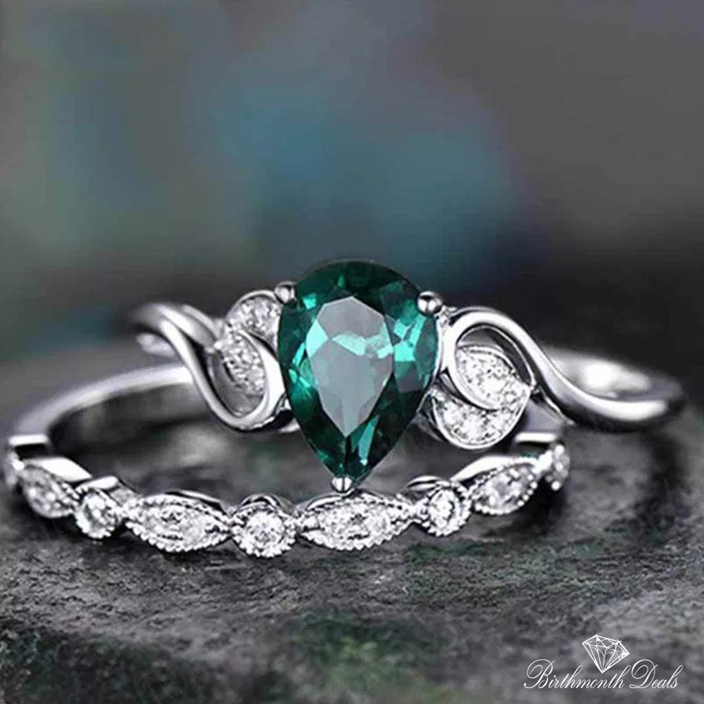 May Emerald Birthstone Stacking Ring - Birthmonth Deals