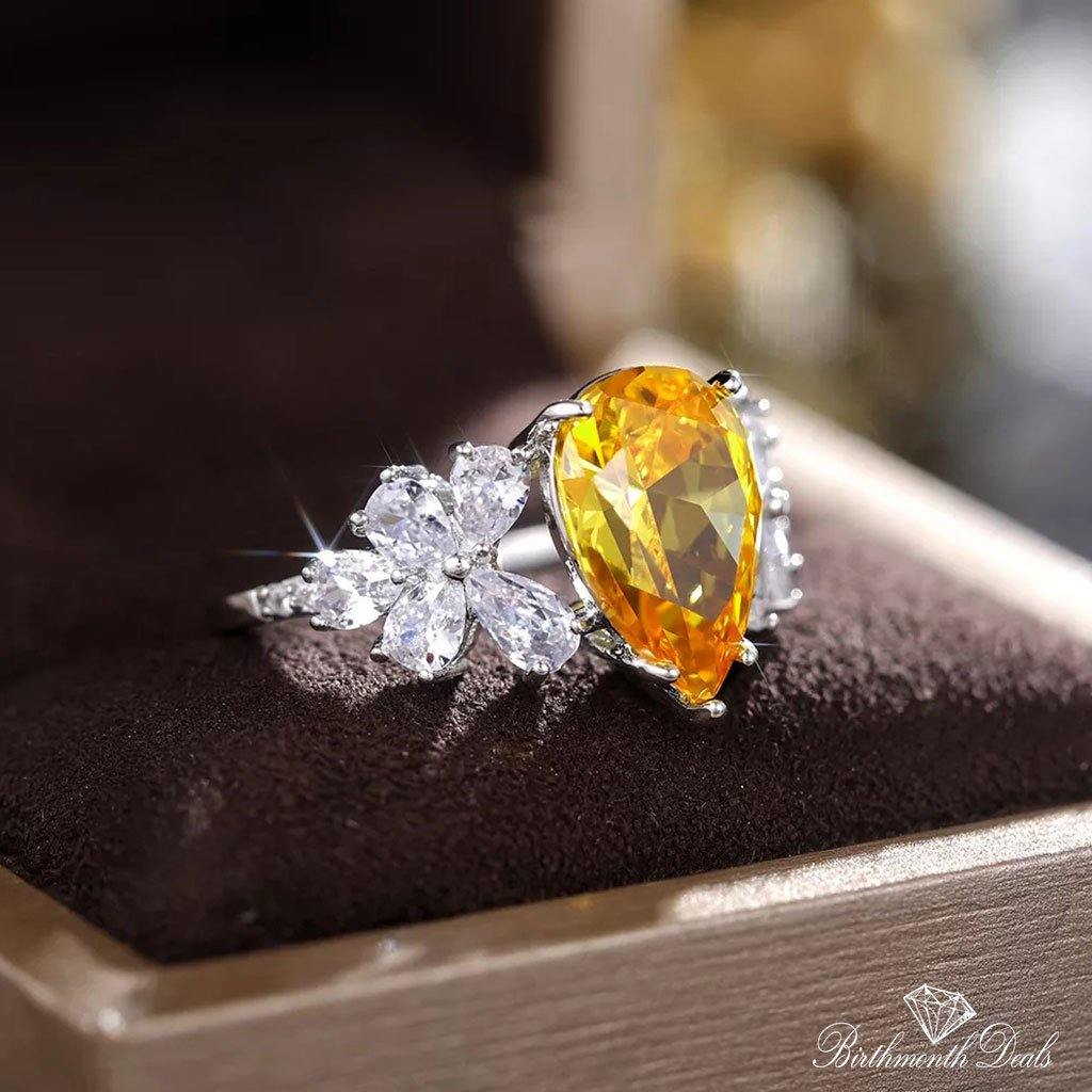 November Citrine Birthstone Ring - Birthmonth Deals