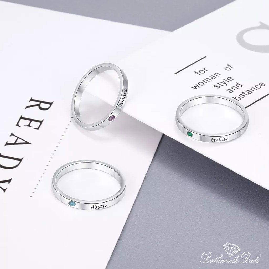 Personalized Birthstone Ring - Birthmonth Deals