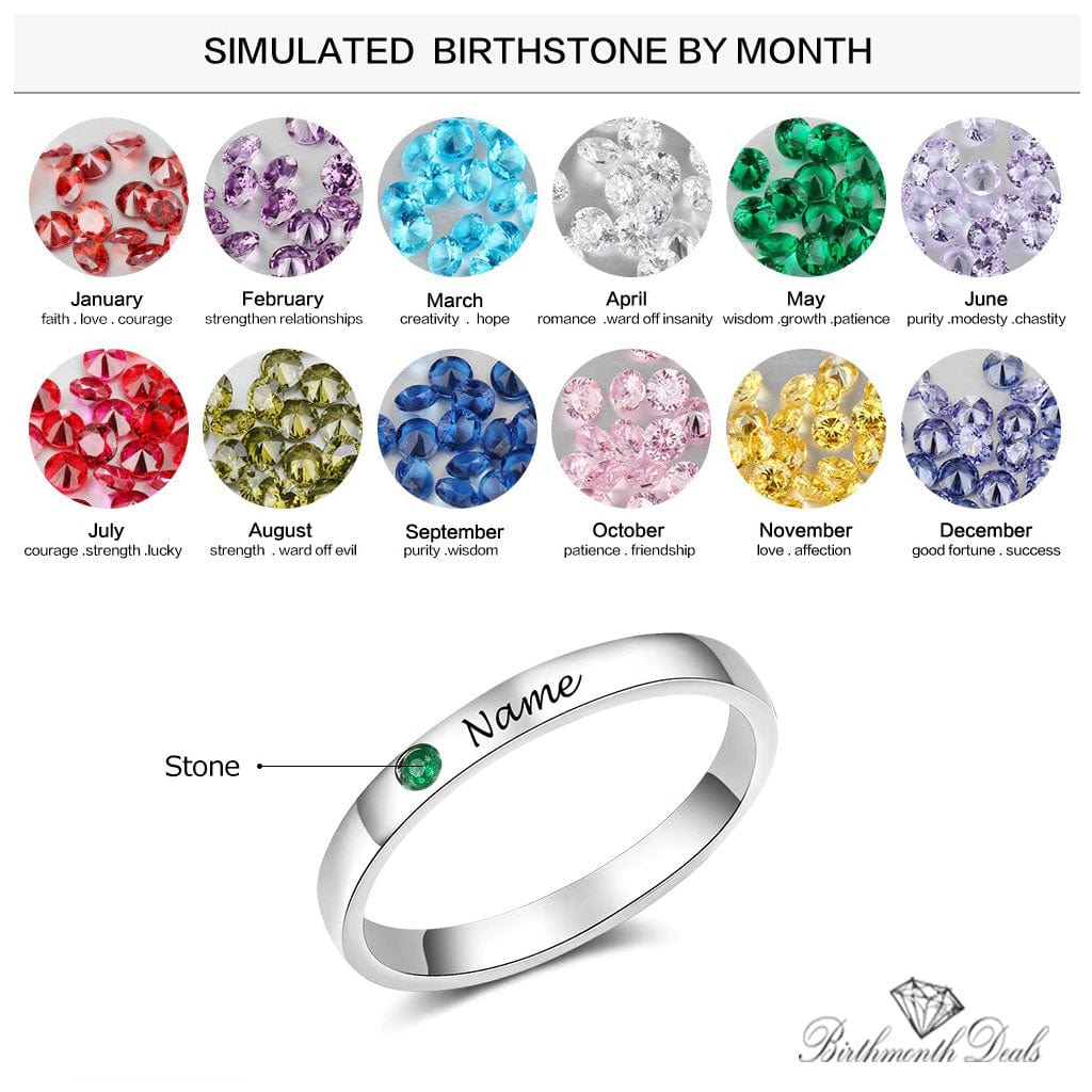 Personalized Birthstone Ring - Birthmonth Deals