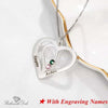 Personalized Heart Birthstone necklace - Birthmonth Deals