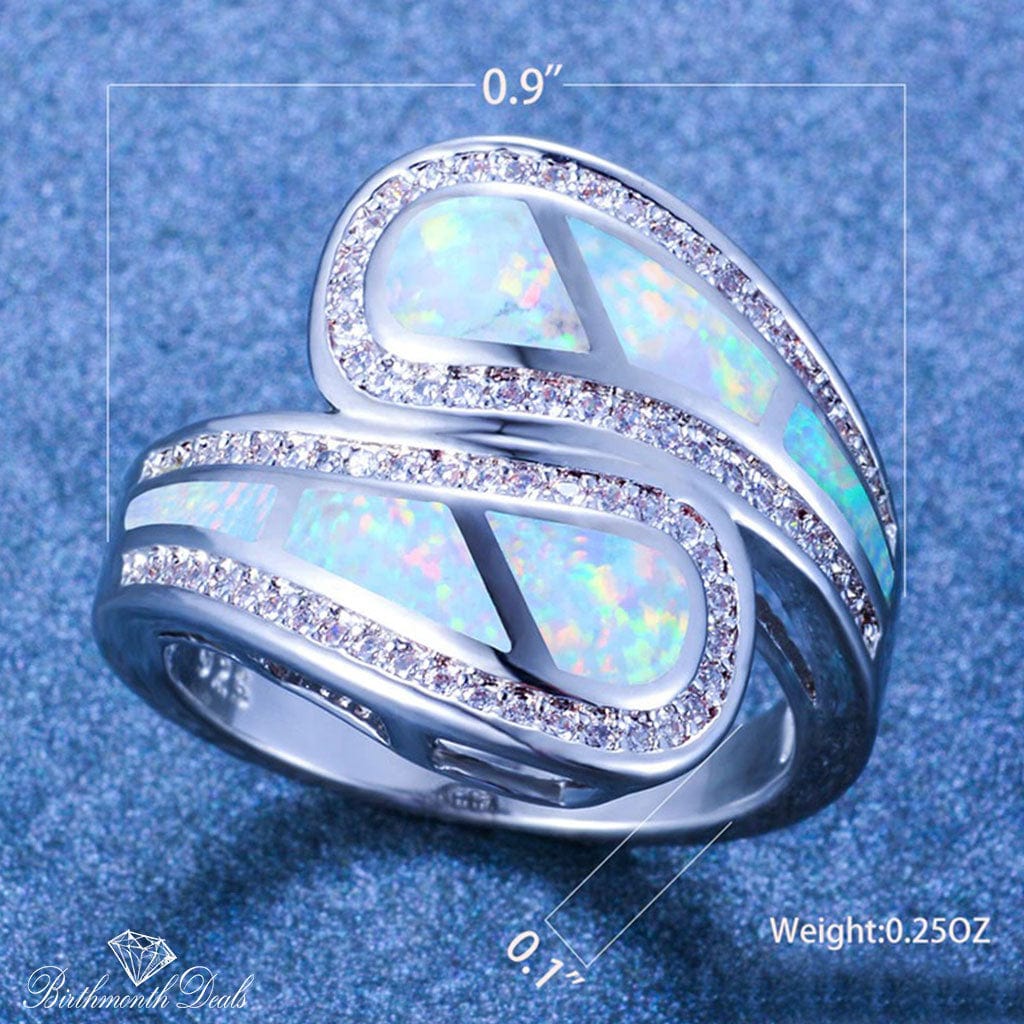 October Opal Birthstone Ring - Birthmonth Deals