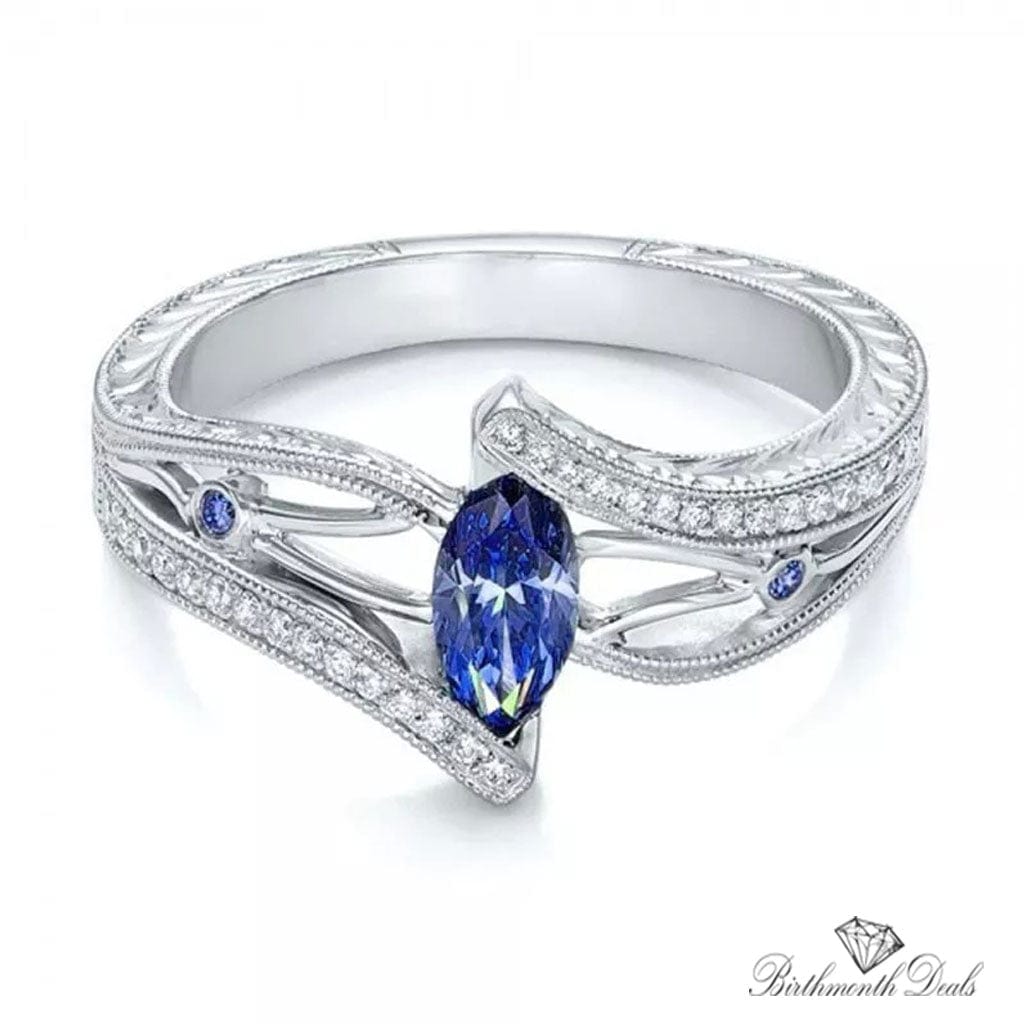 March Aquamarine Birthstone Ring - Birthmonth Deals