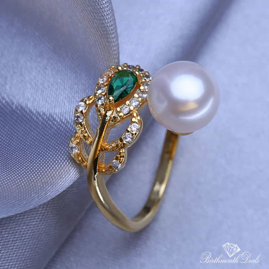 June Pearl Birthstone Ring - Birthmonth Deals