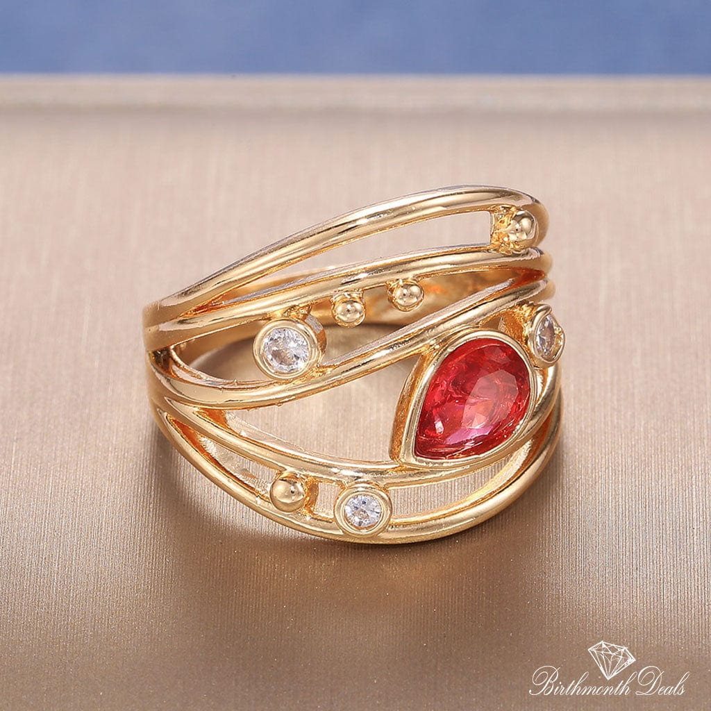 July Ruby Birthstone Ring - Birthmonth Deals