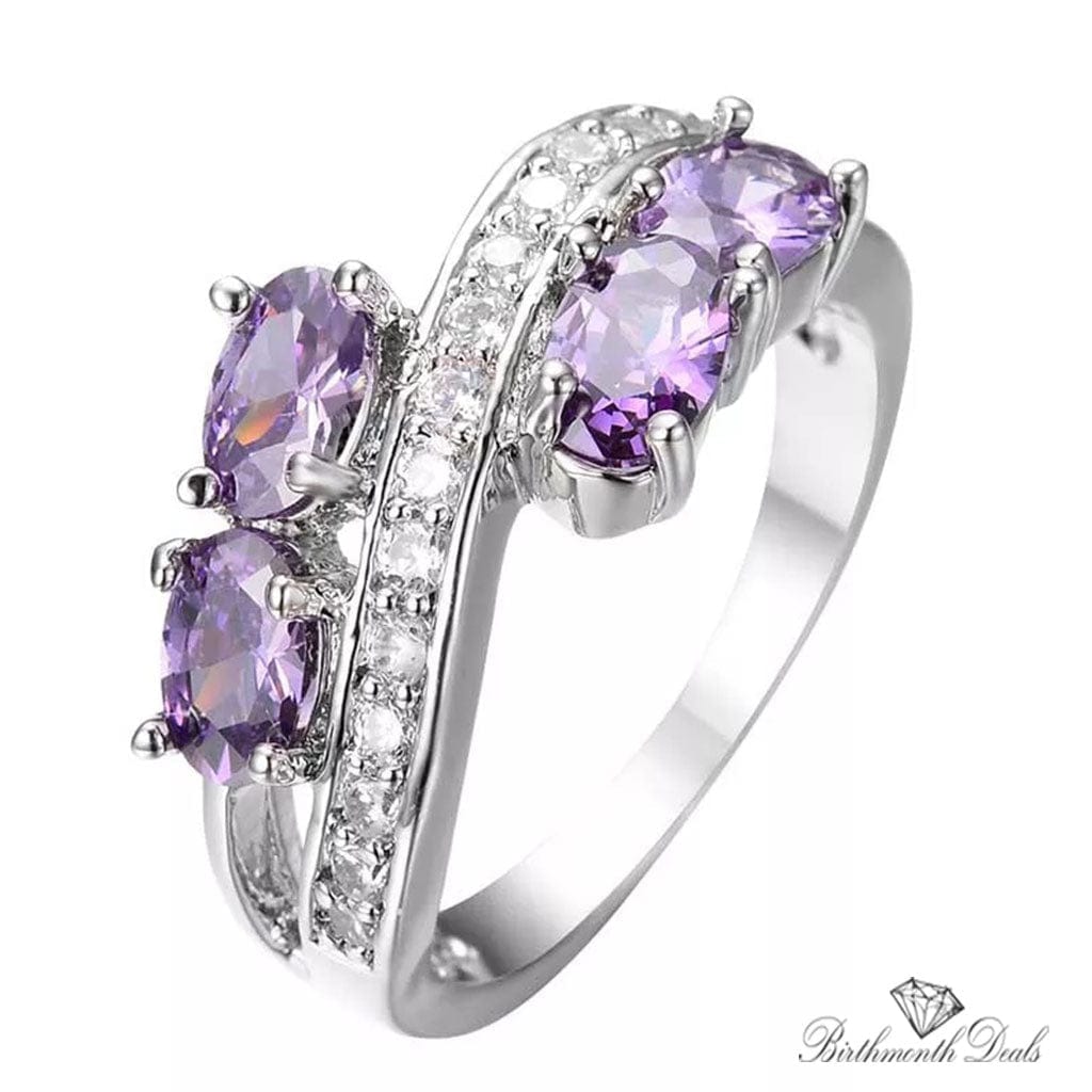 February Amethyst Birthstone Ring - Birthmonth Deals