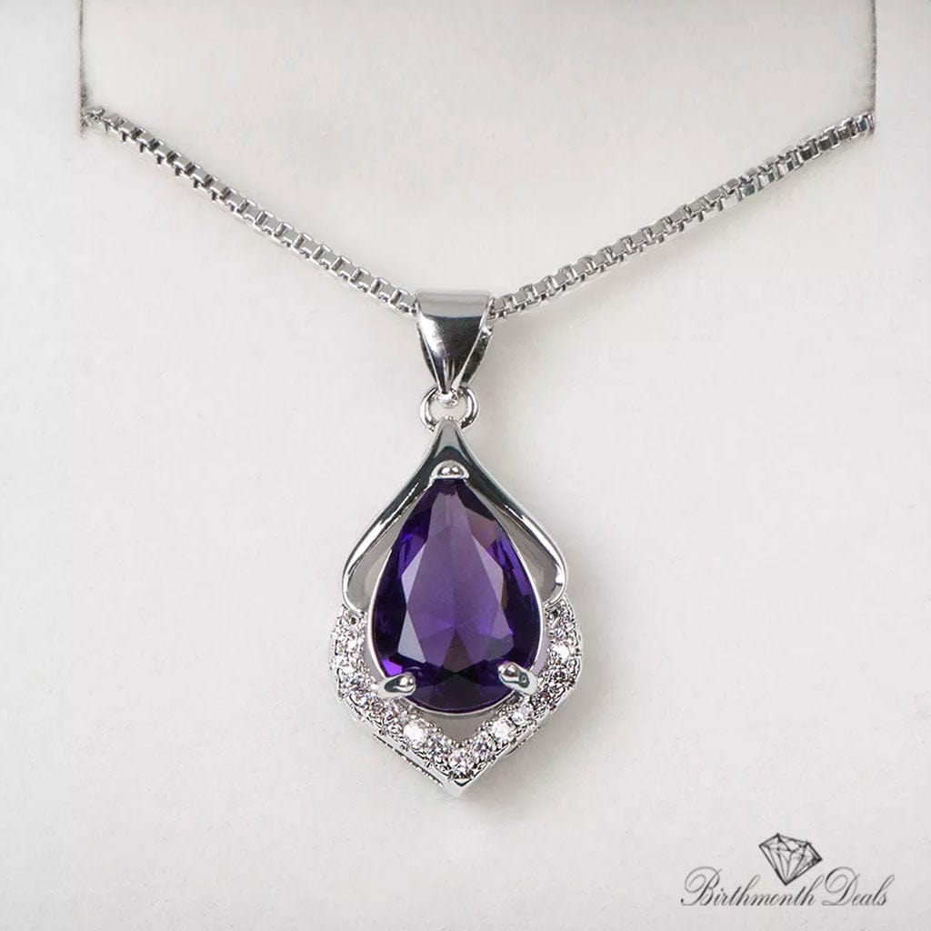 February Amethyst Birthstone Necklace - Birthmonth Deals