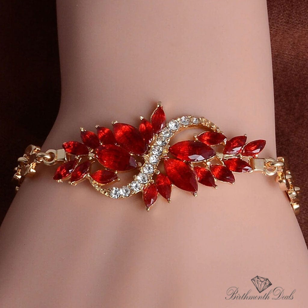 July Ruby Birthstone Bracelet - Birthmonth Deals