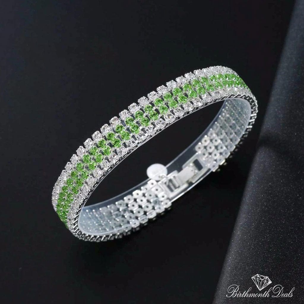 August Peridot Birthstone Bracelet - Birthmonth Deals