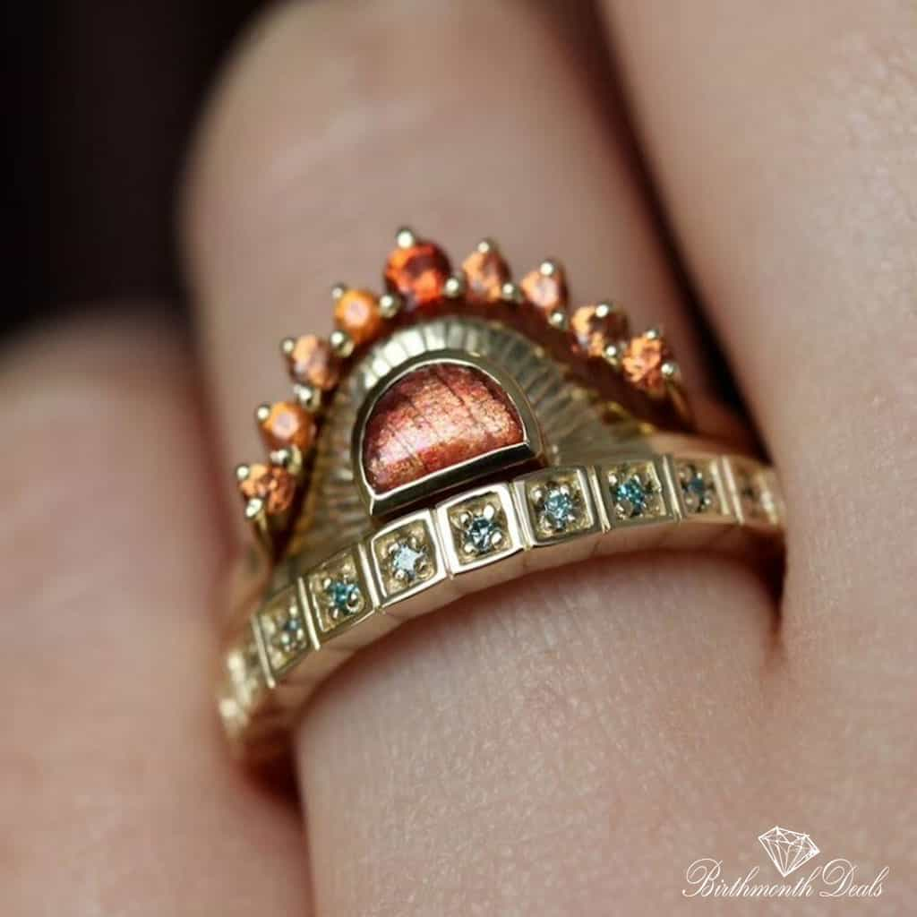 July Ruby Birthstone Stacking Ring - Birthmonth Deals