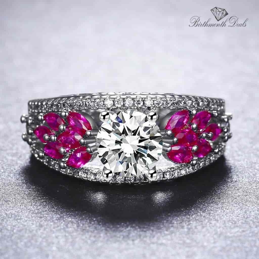 July Ruby Birthstone Ring - Birthmonth Deals