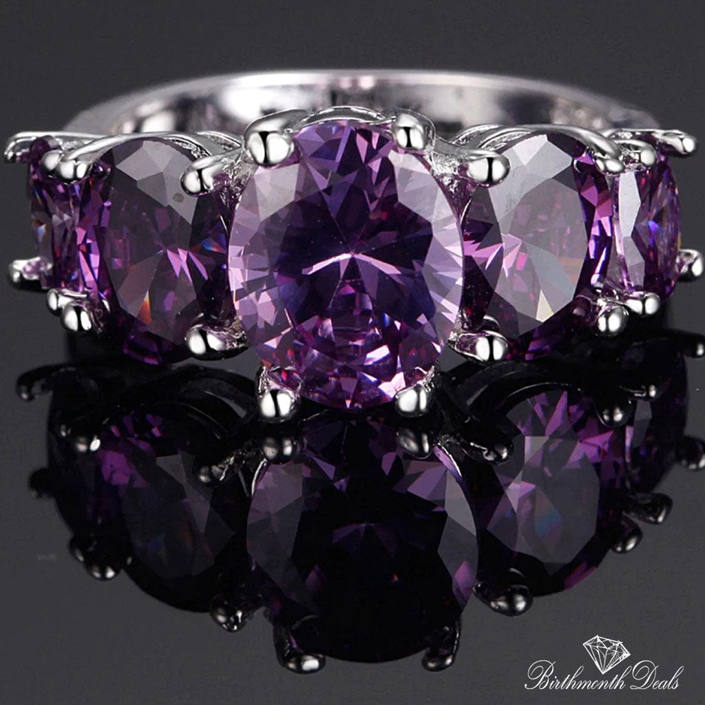 June Alexandrite Birthstone Ring - Birthmonth Deals