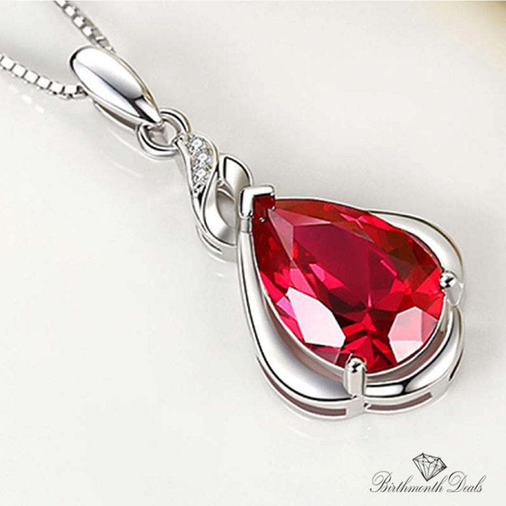 January Garnet Birthstone Necklace - Birthmonth Deals