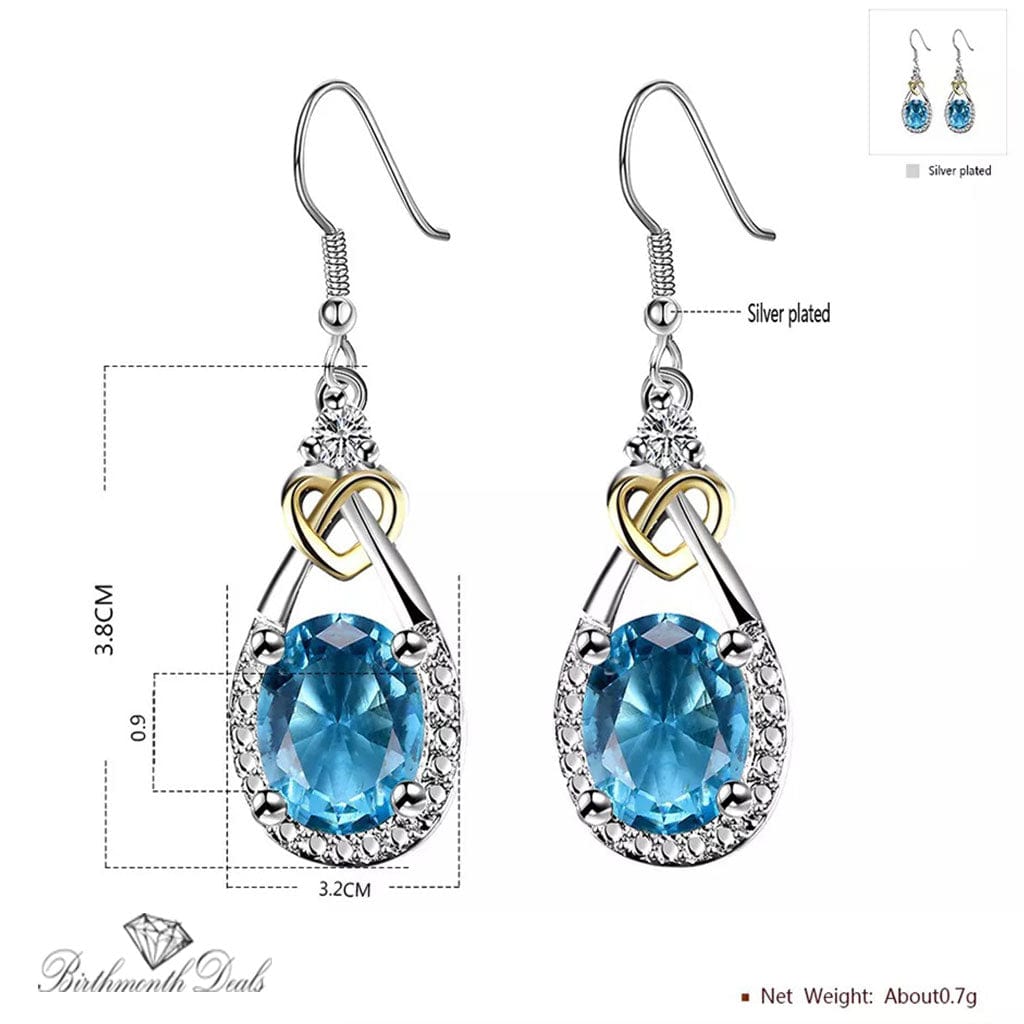 March Aquamarine Birthstone Jewelry Set - Birthmonth Deals