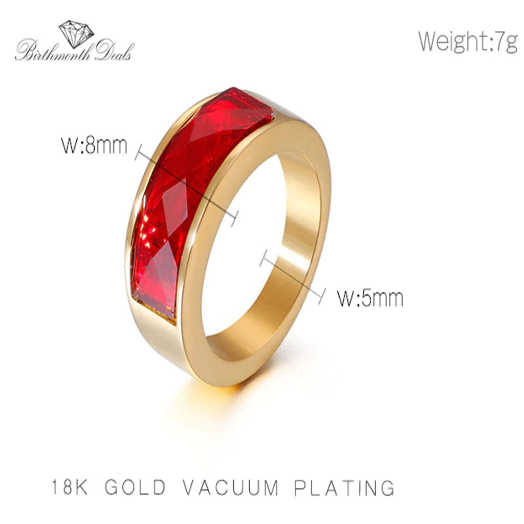 July Ruby Birthstone Ring - Birthmonth Deals