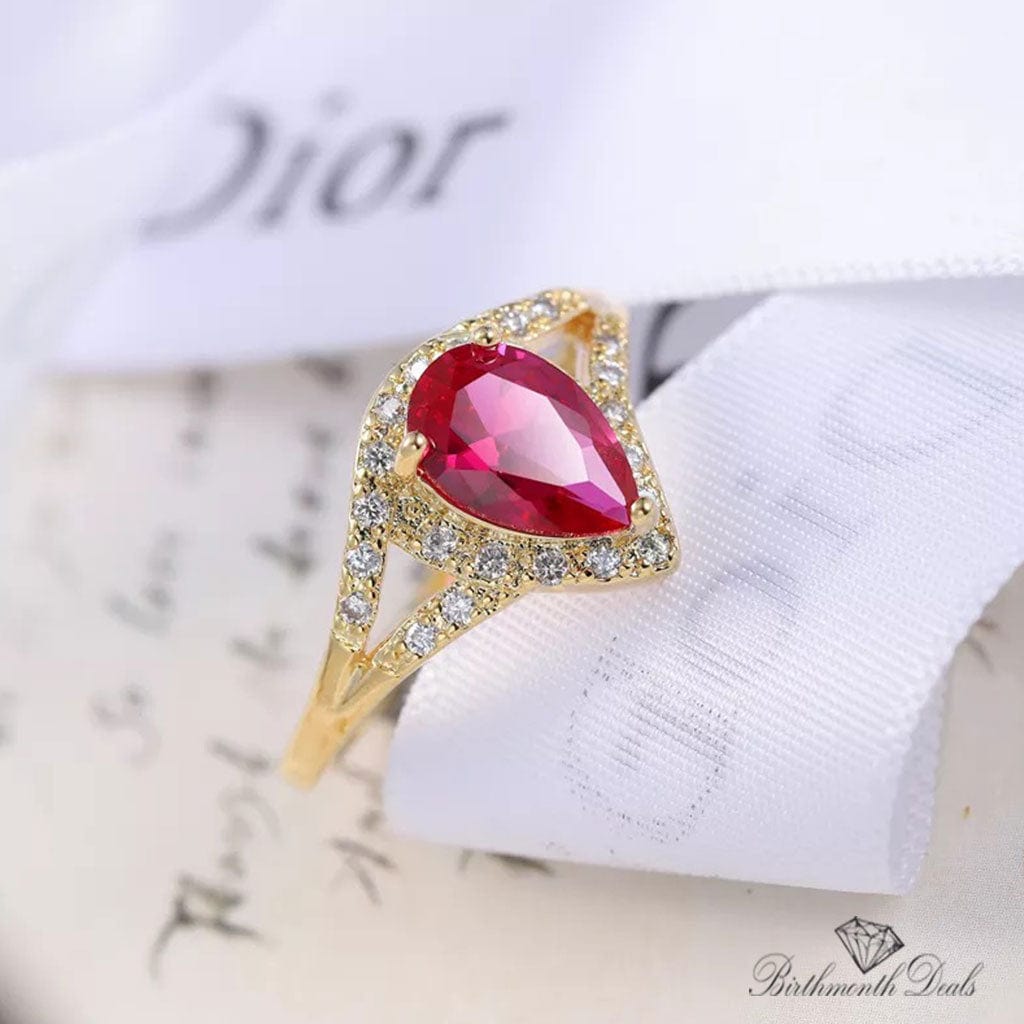 July Ruby Birthstone Ring - Birthmonth Deals