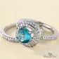 March Aquamarine Birthstone Stacking Ring - Birthmonth Deals