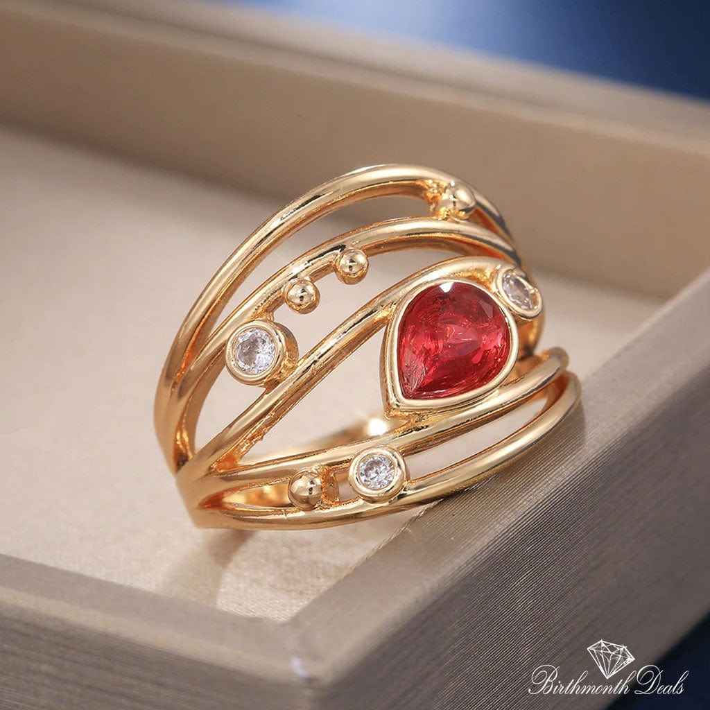 July Ruby Birthstone Ring - Birthmonth Deals