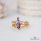 June Alexandrite Birthstone Stacking Ring - Birthmonth Deals