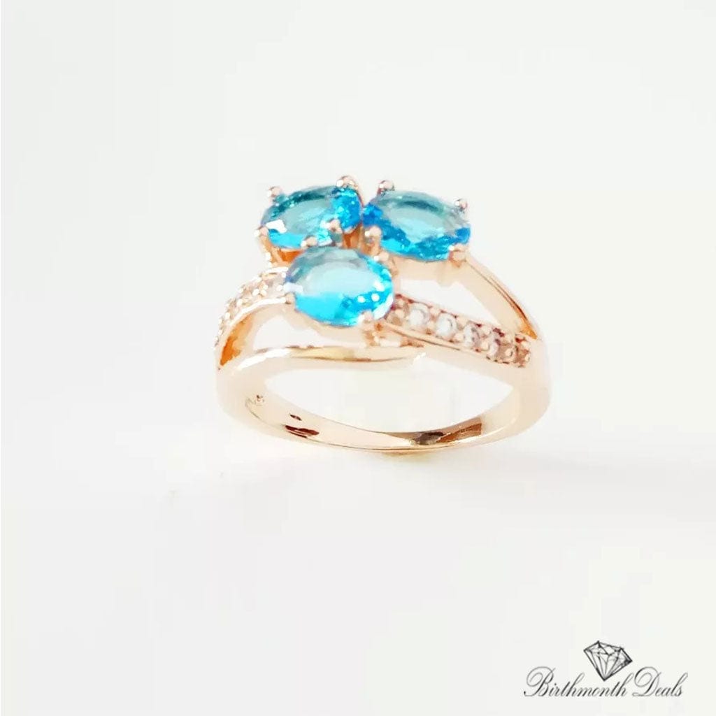 March Aquamarine Birthstone Ring - Birthmonth Deals