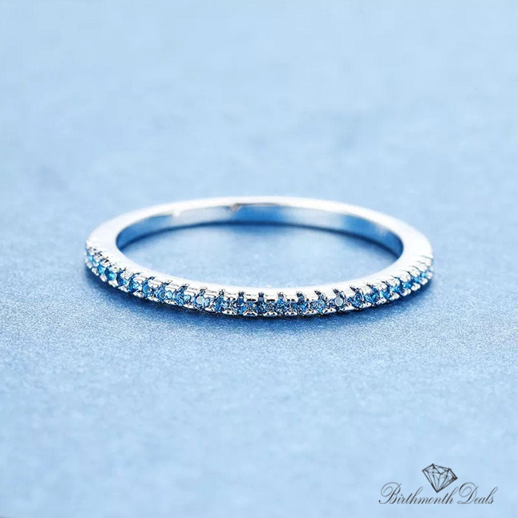 March Aquamarine Birthstone Ring - Birthmonth Deals