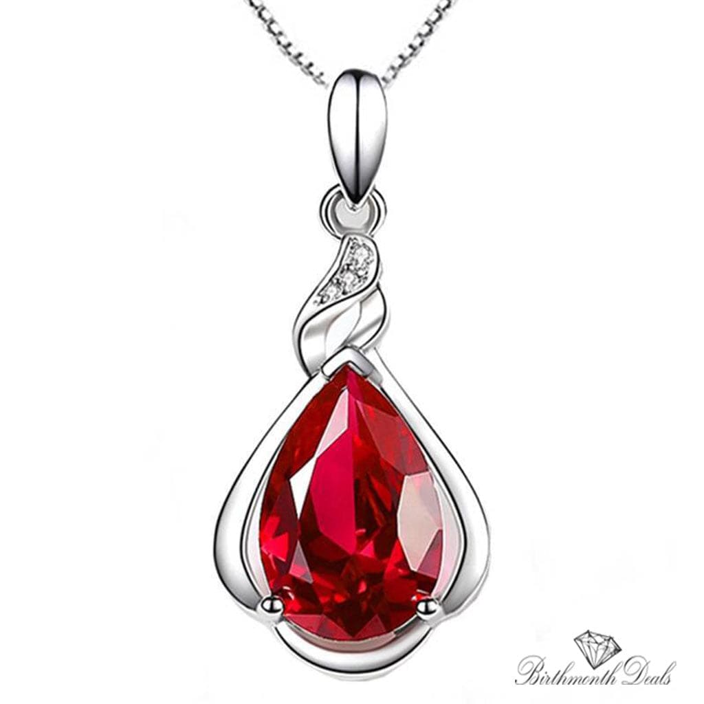 January Garnet Birthstone Necklace - Birthmonth Deals