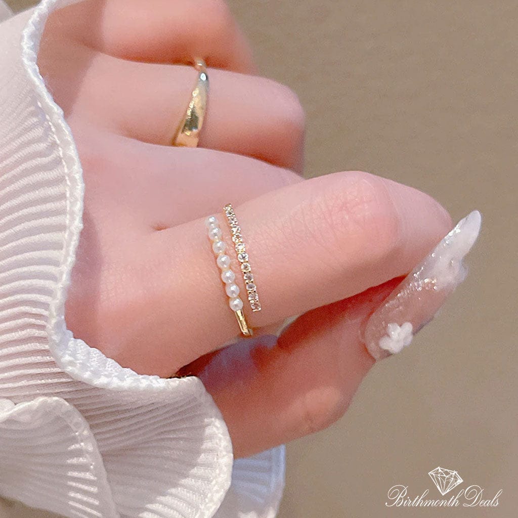 June Pearl Birthstone Ring - Birthmonth Deals