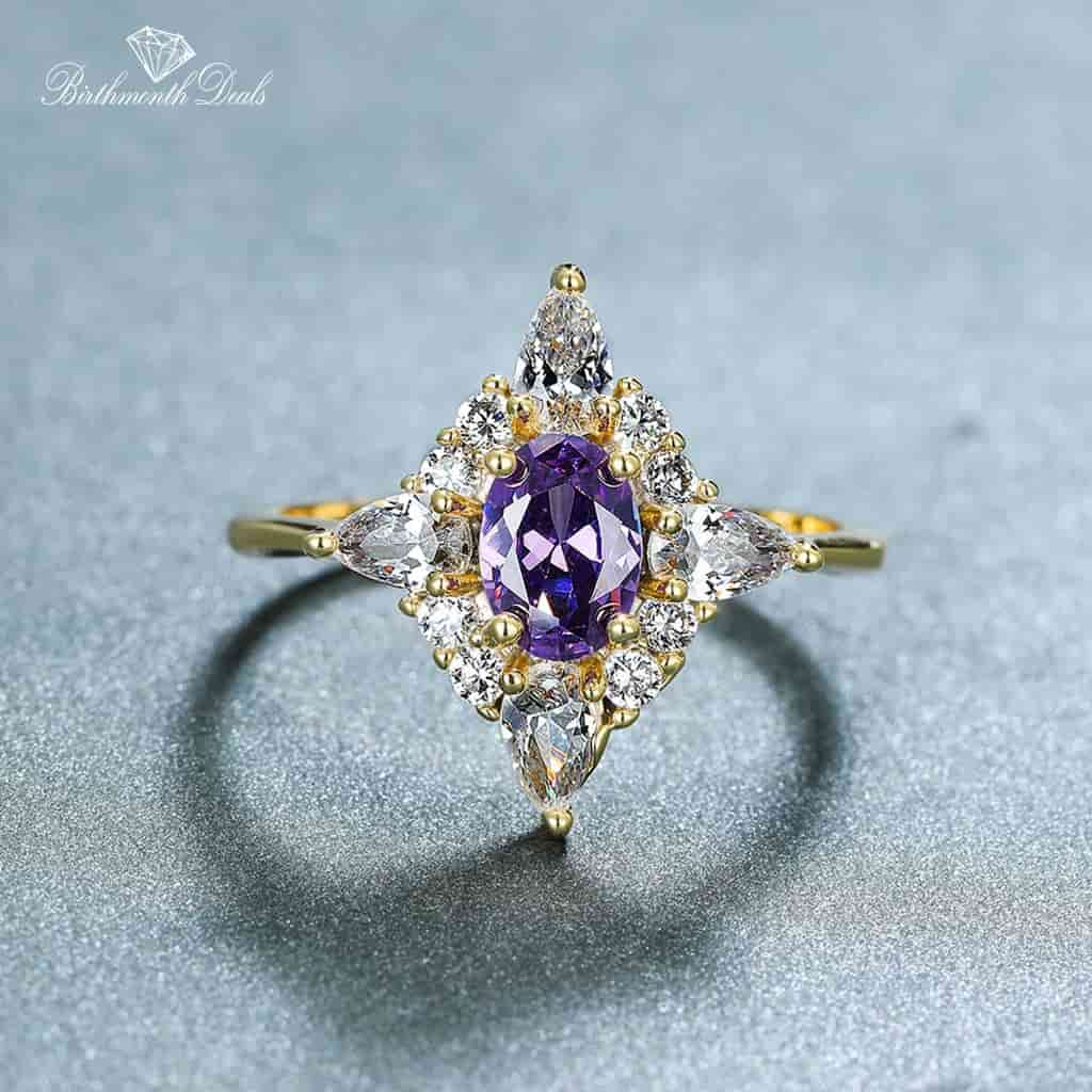 June Alexandrite Birthstone Ring - Birthmonth Deals