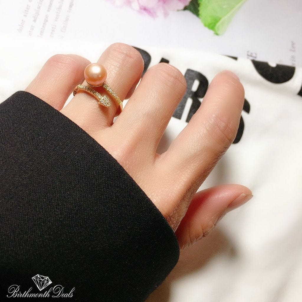June Pearl Birthstone Ring - Birthmonth Deals