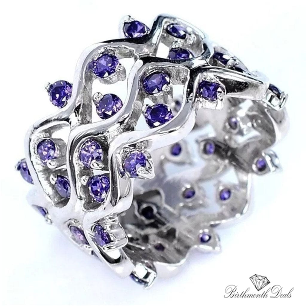 February Amethyst Birthstone Ring - Birthmonth Deals