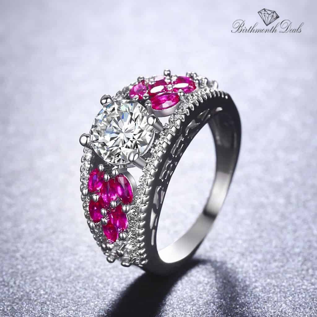 July Ruby Birthstone Ring - Birthmonth Deals