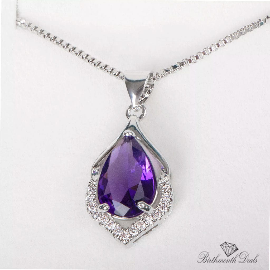 February Amethyst Birthstone Necklace - Birthmonth Deals